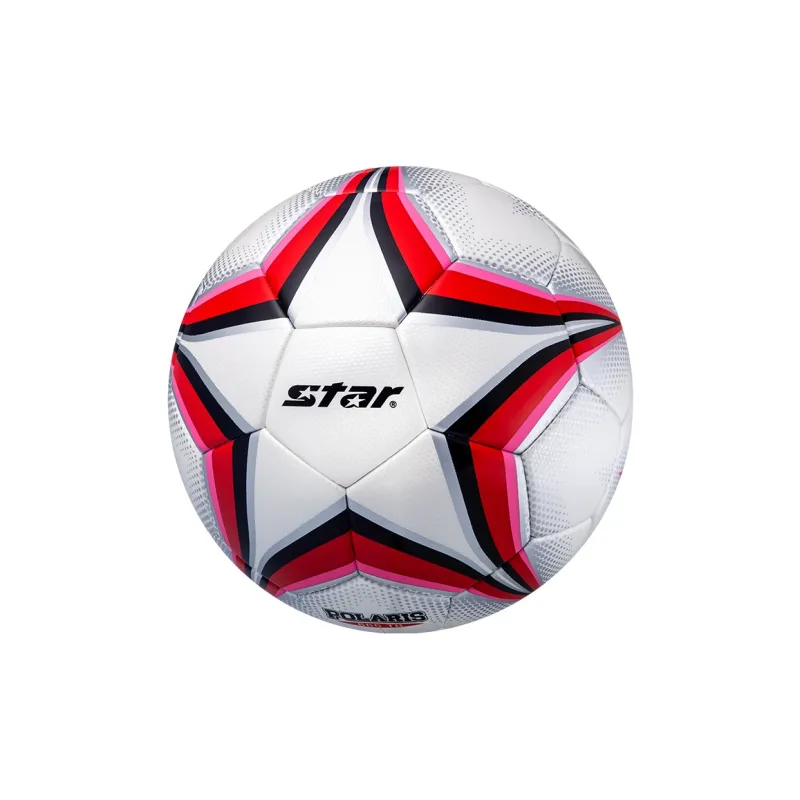 Star Size 5 Soccer PU Seamless Thermal bonding Unisex Red White-4