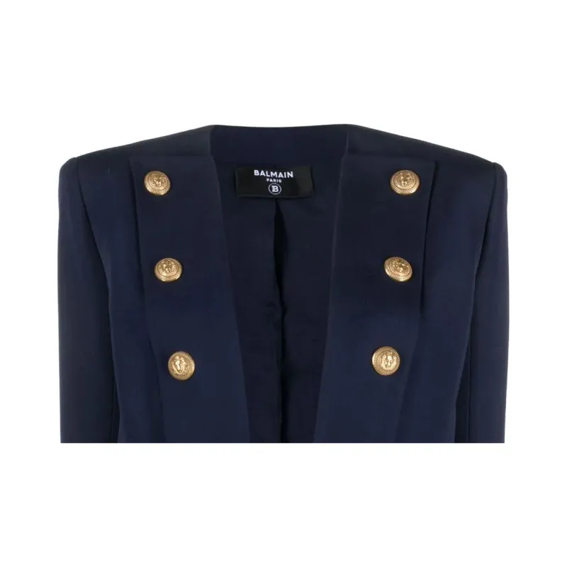 BALMAIN Jackets Women's Marine Blue-4