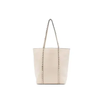 Valentino VT Tote Bag Shopping Bag Handbag Shoulder Bag Women's White