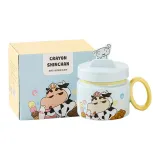 [Blue]Crayon Shin-Chan Stand with Lid Breakfast Cup, Color Box Included