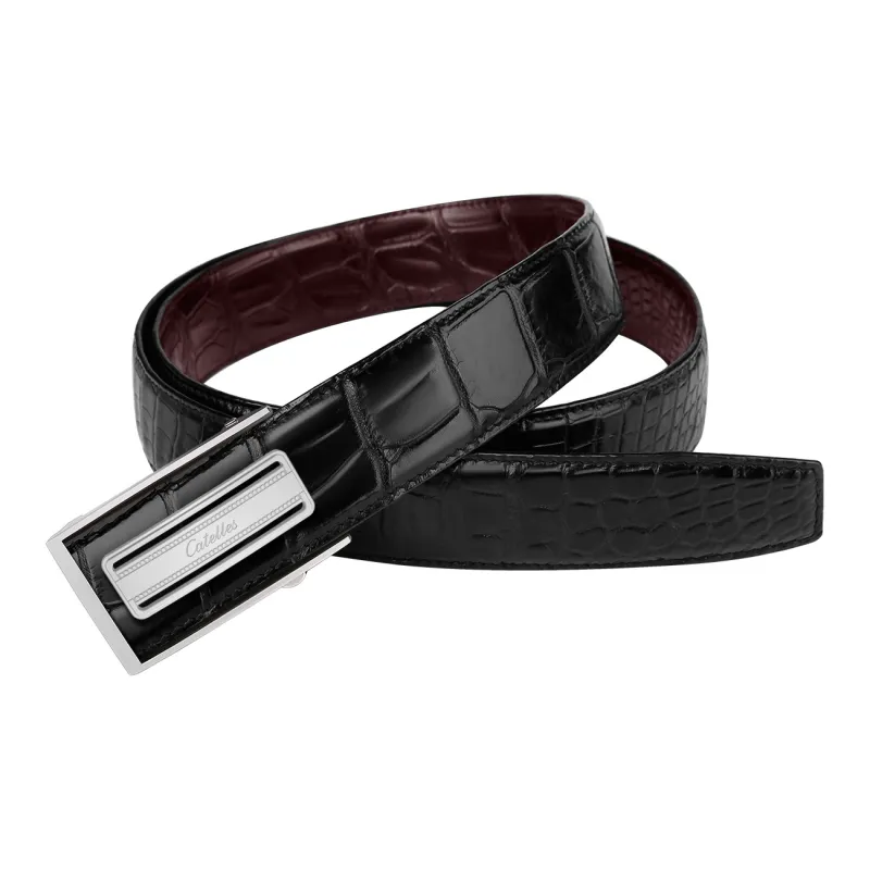 CATELLES Crocodile Leather Leather Belts Men's 3.5cm/3.8cm-3