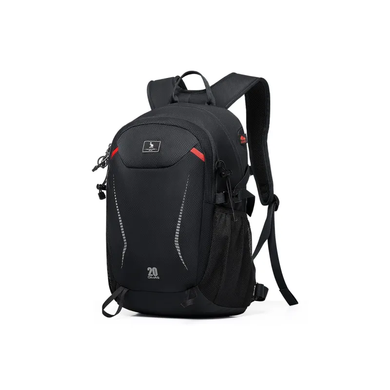 OIWAS Fabric Mountaineering Bag Backpack Regular Unisex Black/Dark Blue/Dark Gray-1
