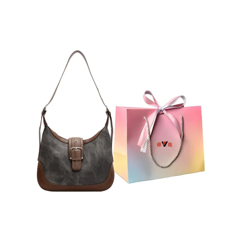 Yalu PU Crossbody Bag, Shoulder Bag Regular Women's Dark Tea/Ecru/Blue/Coffee-0