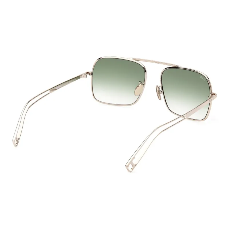 TOD'S Metal Rectangular Sunglasses Men's Gold-1