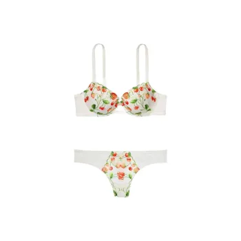 Victoria's Secret Underwear Set Women's White Plant