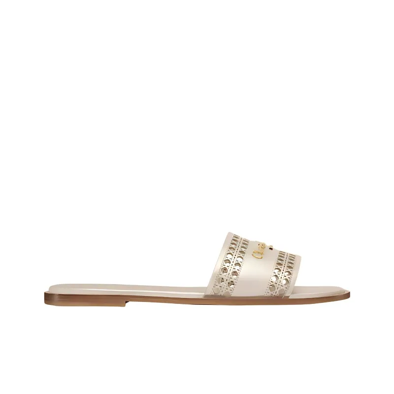 DIOR D Lane Slide Slippers Women's Gold-1