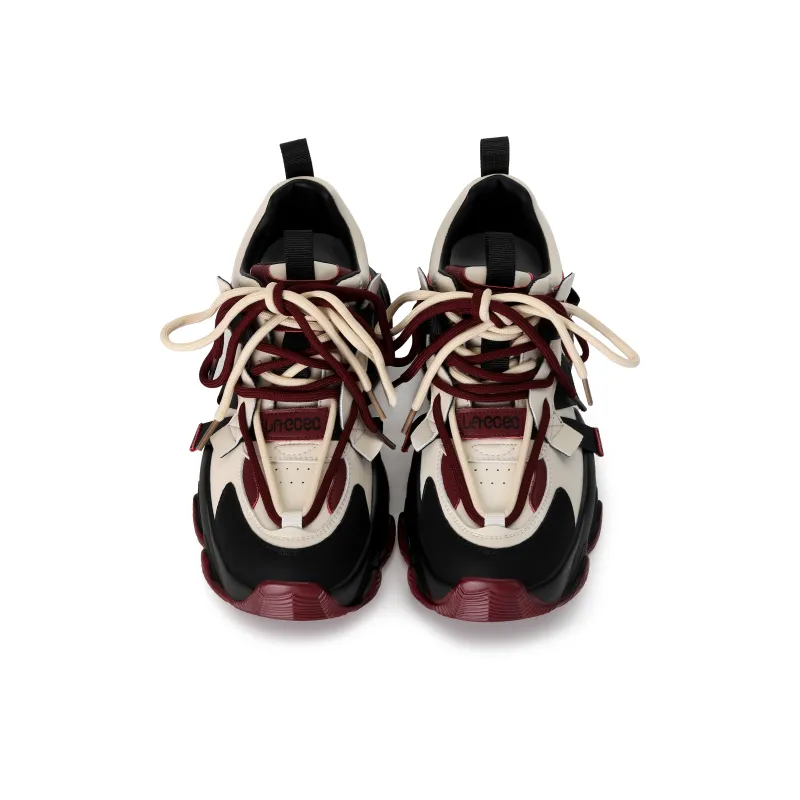 FAICCIA Low Top Chunky Sneakers Women's Angela Red-4