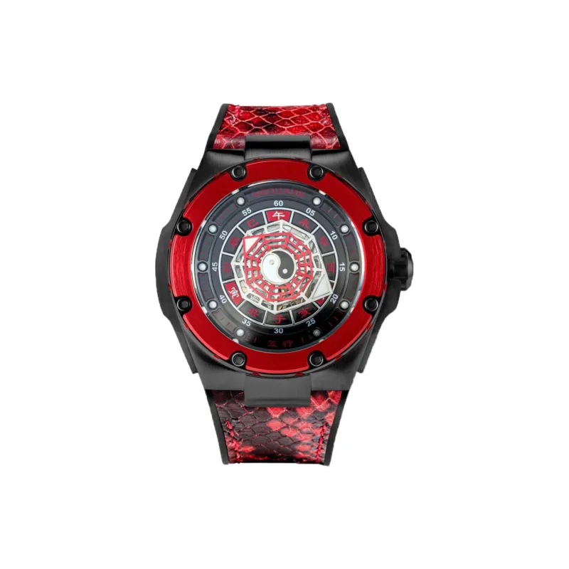 NSQUARE Fire Attribute Automatic Mechanical Movement Watch Men's Watches Red Watch Dial-6