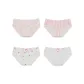 4 Pack-Flesh Pink+Stripes+Heart+White