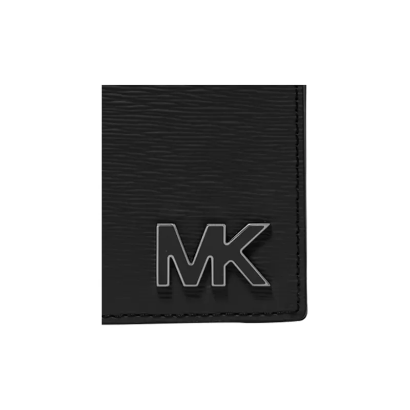 MICHAEL KORS Hudson Leather, Cow Leather Card Holder Medium Size Men's Black-3