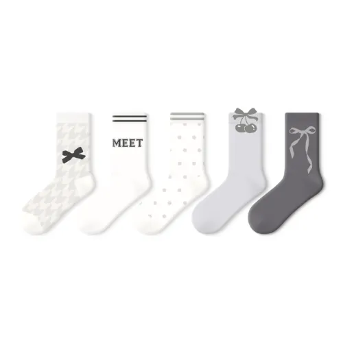 Primeet Mid Calf Socks Women's 5 Pack Sweet Style Journal