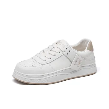 Spider King Waterproof Low Top Skateboard Shoes Women's Beige Apricot
