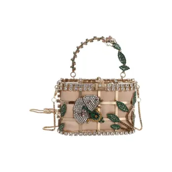 Rosantica Vivetta Collaboration Crystal One Shoulder Handbags Mini Women's Gold
