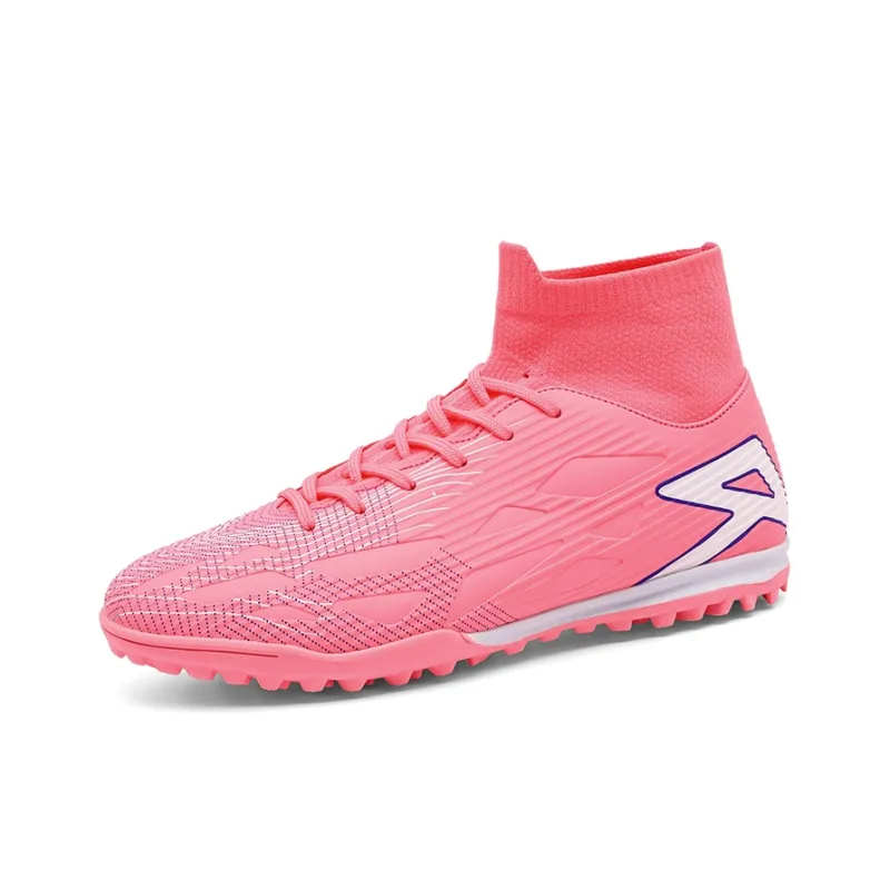BIANSULONG Soccer Shoes Unisex High Top Black/White/Blue/Pink-31