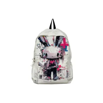 URBAN FOREST Nylon Backpack Unisex Black/White