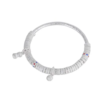 JINLUWANG 999 Fine Silver Sterling Silver Bracelets Women's