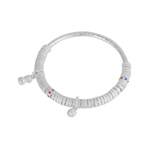 JINLUWANG 999 Fine Silver Sterling Silver Bracelets Women's