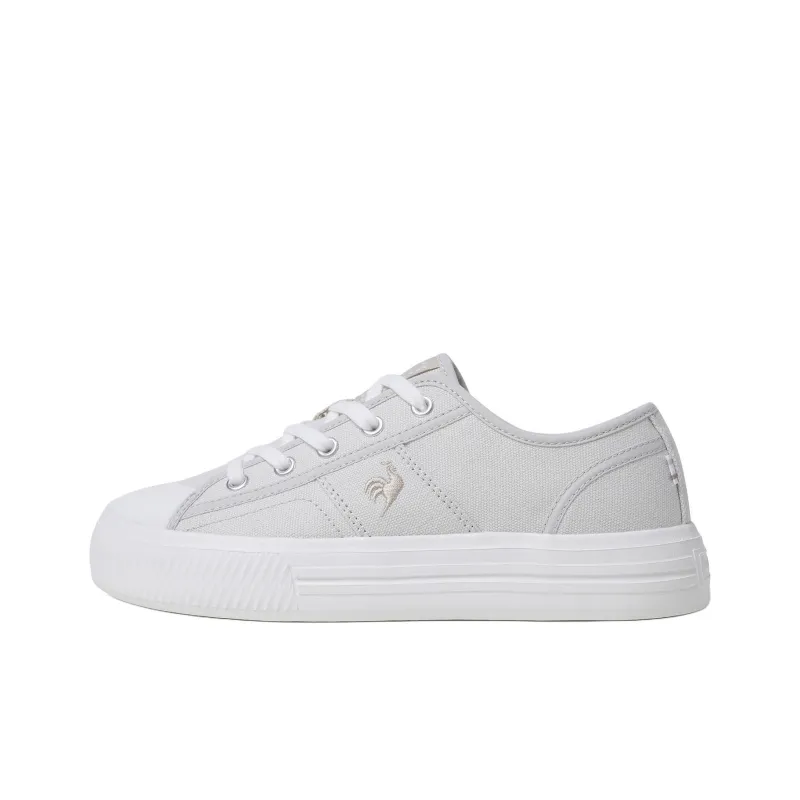 Le Coq Sportif Anti-Slip Wear-Resistant Low-Top Canvas Shoes Unisex Gray-0
