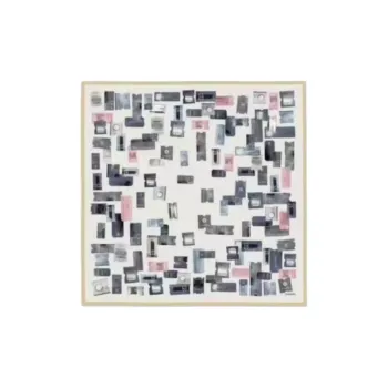 CHANEL Silk Silk Scarves Unisex Blue
