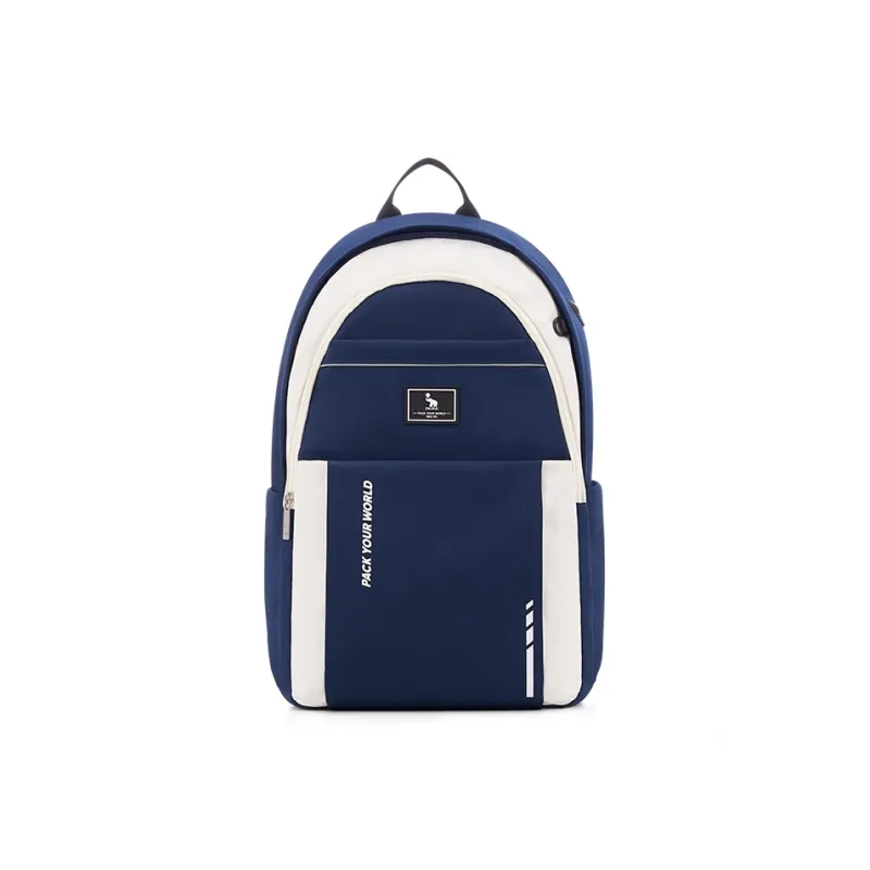 OIWAS Fabric Backpack Regular Unisex Orange/Light Blue/Dark Blue-12