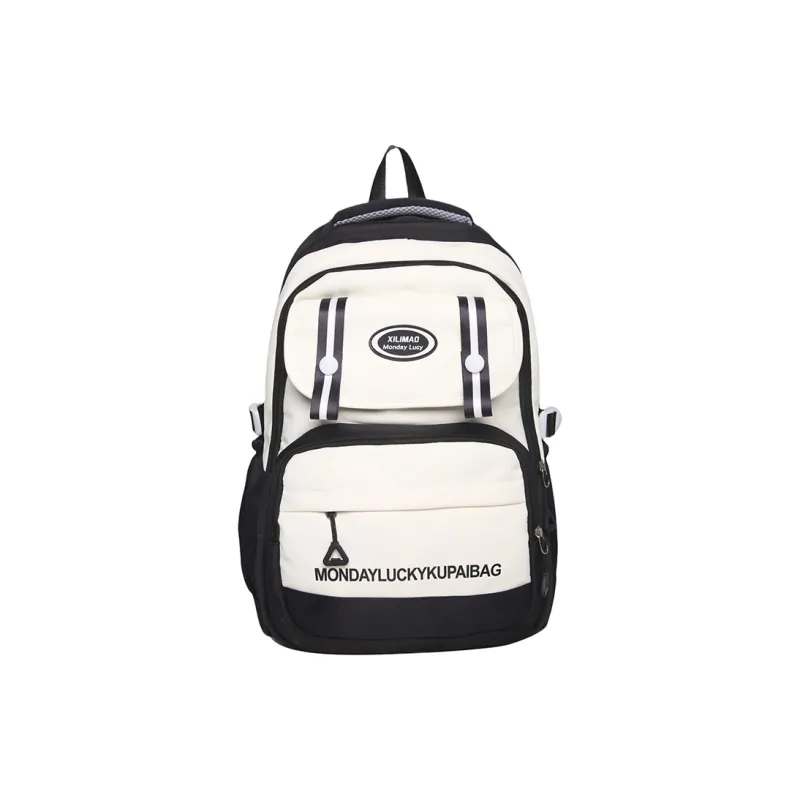 Travel Nylon Backpack Unisex Red/Blue/Black/Khaki/Purple-16