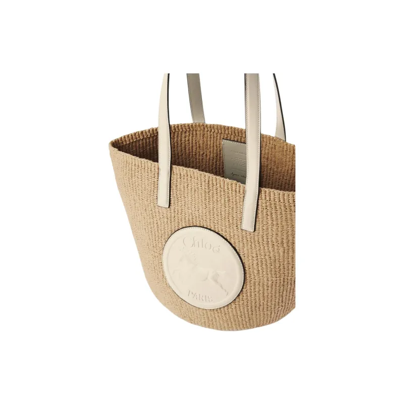 Chloe Paper Tote Bag, Shopping Bag, Shoulder Bag Tubas Women's Deep Ivory-3