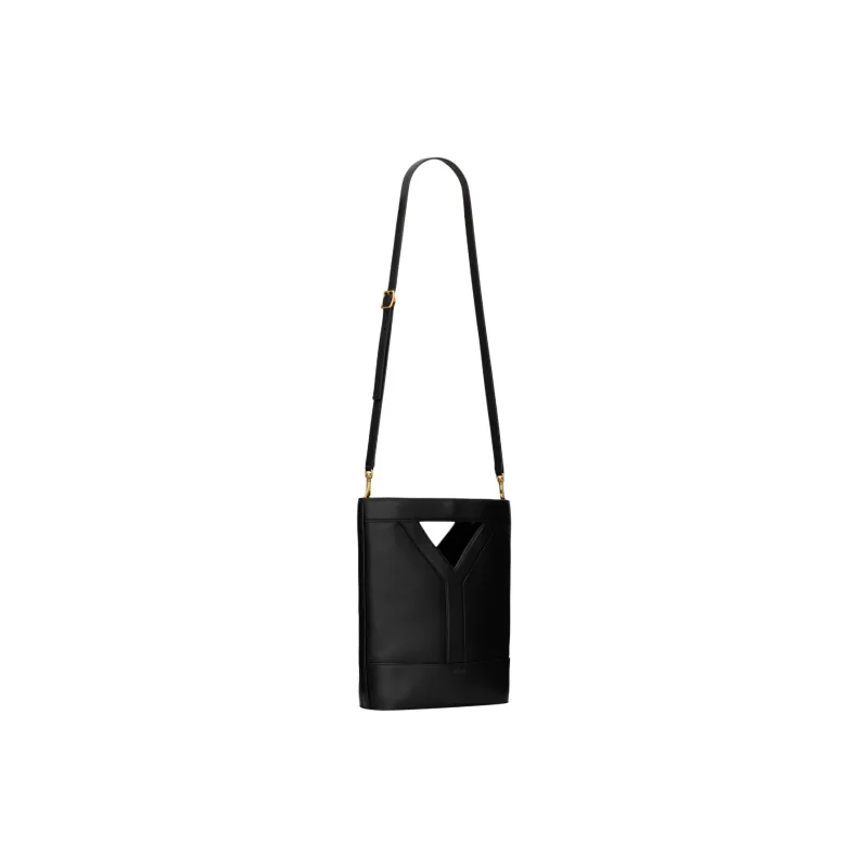 SAINT LAURENT Calfskin Bucket Bag, Shoulder Bag, Crossbody Bag, Handbag Trumpets Women's Black-2