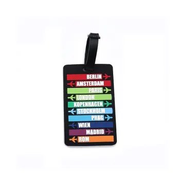 RUYISHI Pvc Luggage Tag Unisex Black
