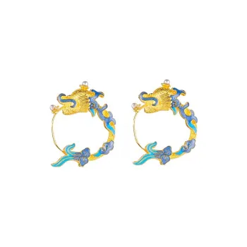 SHARK BABY Enamel Earrings Women's