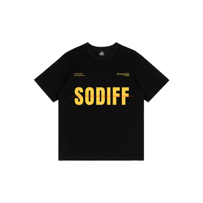 SODIFF T Shirt Unisex Black Yellow-1