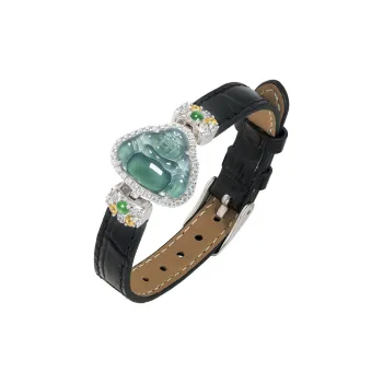 Princess Cui Ice Glutinous Jadeite Buddha Strap Wristband Women's