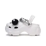 2314-46 White[Chain Black Coal Ball ❤]