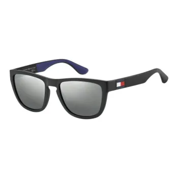 Tommy Hilfiger Plastic Rectangular Sunglasses Men's Black