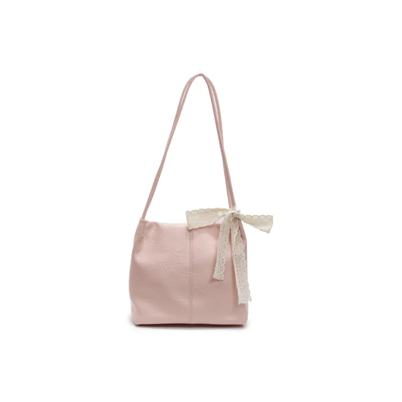 Yalu PU Shoulder Bag Regular Women's Black/Ecru/Pink/Silver/Blue-9