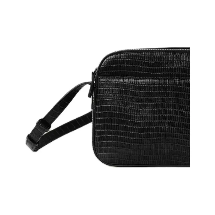 NOTHING WRITTEN Cow Leather Handbag Shoulder Bag Mini Women's Black-3