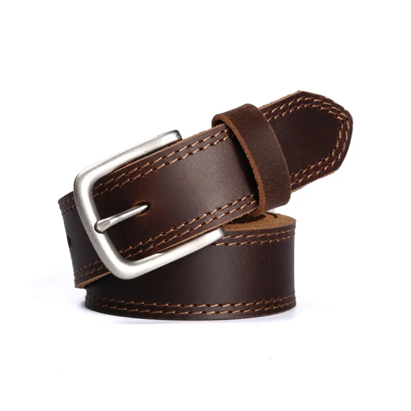 Yalu Preferred Cow Leather Belts Men's Width 3.5CM-2