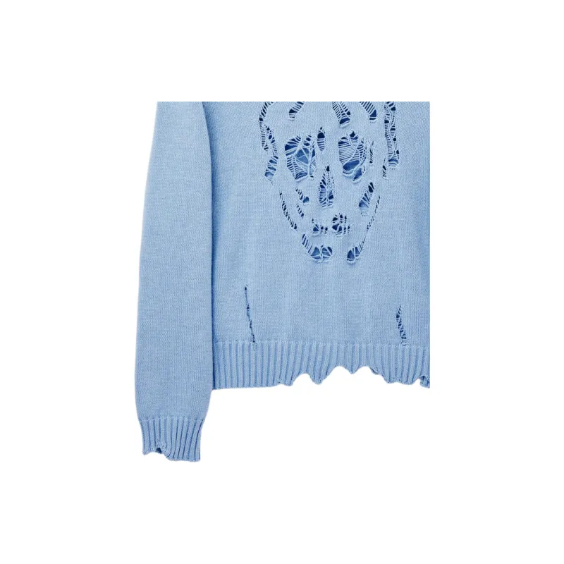 Alexander McQueen Distressed Skull Sweater-5