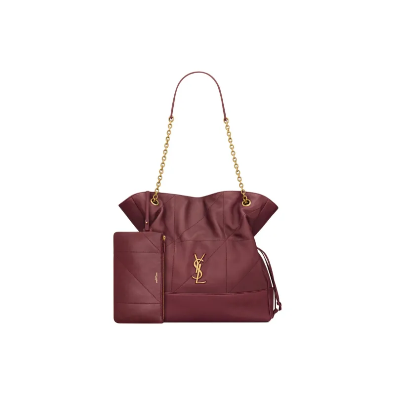 SAINT LAURENT Jamie Lambskin Tote Bag Shopping Bag Shoulder Bags Women's Bordeaux Red-1