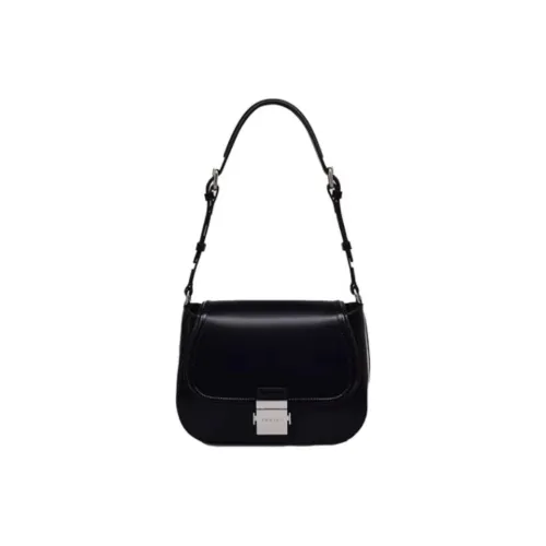 RADLEY Cow Leather Shoulder Bag Medium Size Women's Black