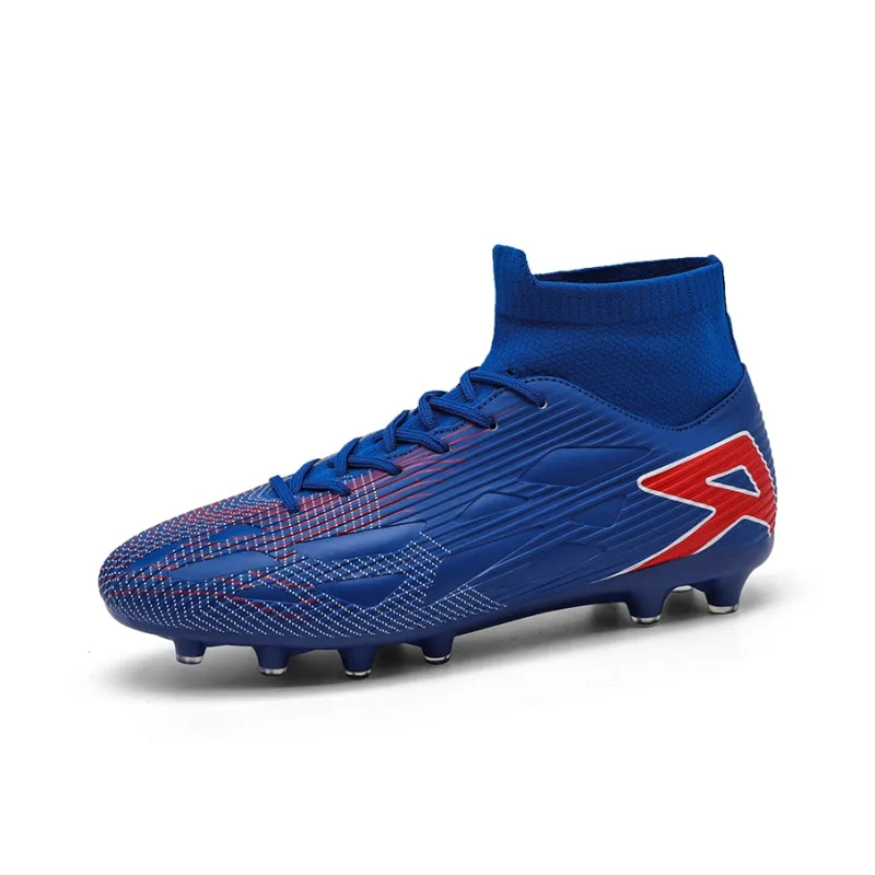 BIANSULONG Soccer Shoes Unisex High Top Black/White/Blue/Pink-26