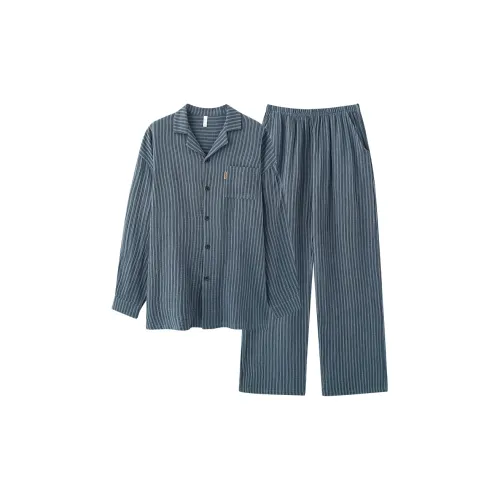 WANANNI Pajama Set Men's Red Sparrow Blue