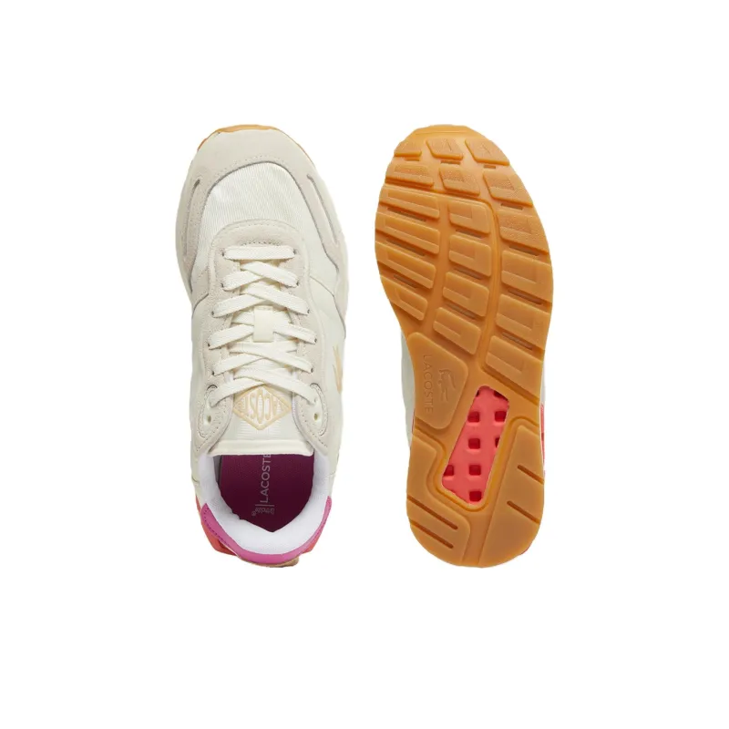 LACOSTE Anti-Slip Wear-Resistant Low-Top Casual Running Shoes Women's Beige-5