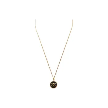 CHANEL 2001 Cc Logo pendant Necklace