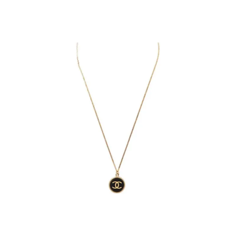CHANEL 2001 Cc Logo pendant Necklace-0
