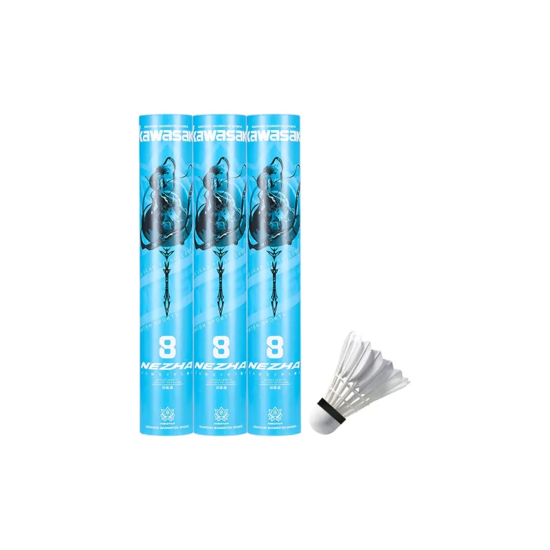 Kawasaki Nezha Series NEZHA8 Size 12 Pack Goose Feather Training/Everyday Use Ball Shuttlecocks-5