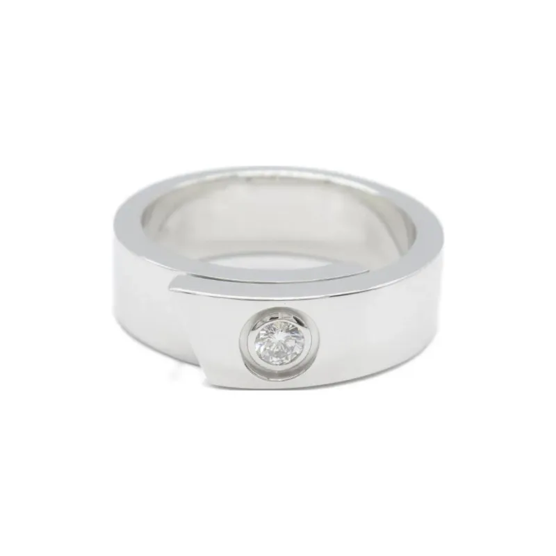 Cartier 2010s 18kt White Gold Anniversary Diamond Ring-0