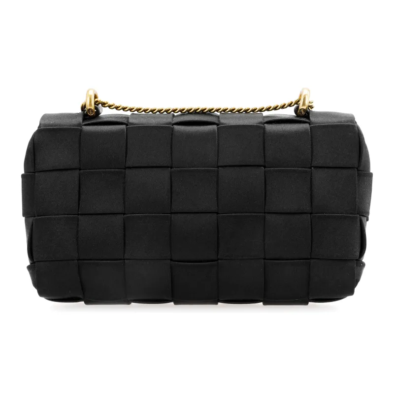 TORY BURCH Kira Satin With Leather Portable Crossbody Bag Shoulder Bag Mini Women's Black-2