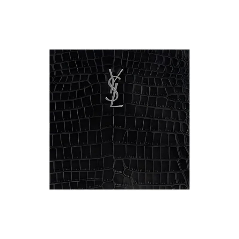 SAINT LAURENT Monogram Leather Clutch Women's Black-2