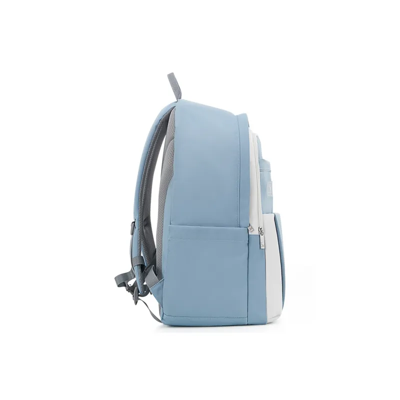 OIWAS Fabric Backpack Regular Unisex Orange/Light Blue/Dark Blue-10