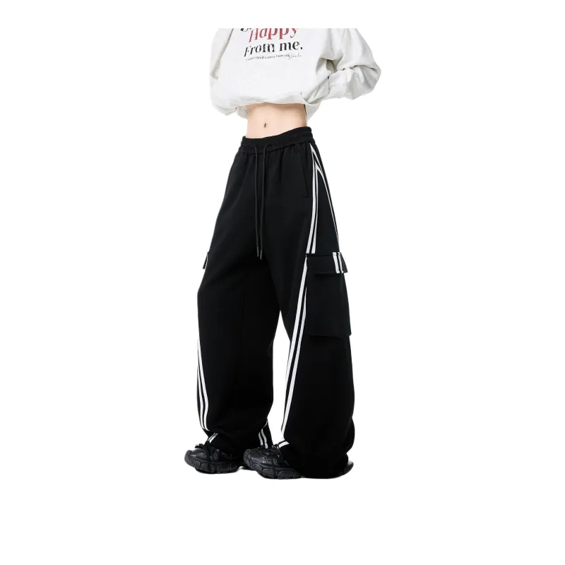 CORNILOT Casual Pants Unisex Black-1